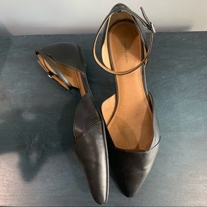 14th & Union Black Flats with Ankle Strap.  Size 12